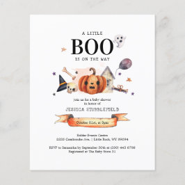 Lámina Invitación a Baby Shower de Boo de Halloween con p