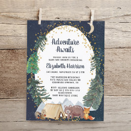 Lámina Invitación a Baby Shower de Budget Adventure Night