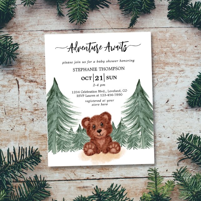 Lámina Invitación a Baby Shower de Budget Adventure Woodl (Subido por el creador)