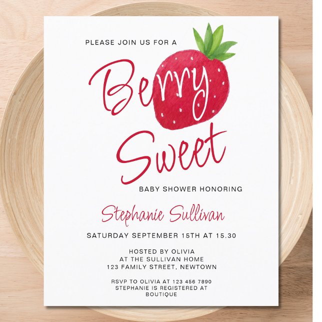 Lámina Invitación a Baby Shower de Budget Berry Sweet (Subido por el creador)