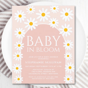 Lámina Invitación a Baby Shower de Budget Daisy Baby In B