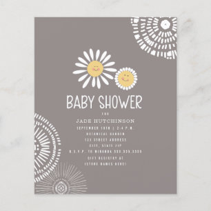Lámina Invitación a Baby Shower de Budget Daisy Boho