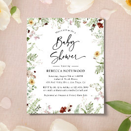 Lámina Invitación a Baby Shower de Budget Elegant Boho