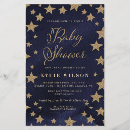 Lámina Invitación a Baby Shower de Budget Gold Stars