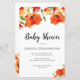 Lámina Invitación a Baby Shower de BUDGET Golden Poppy