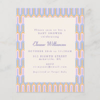 Invitación a Baby Shower de Budget Groovy Cute Per