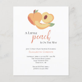 Lámina Invitación a Baby Shower de Budget Little Peach