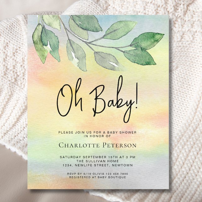 Lámina Invitación a Baby Shower de Budget Oh Baby (Subido por el creador)