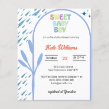 Invitación a Baby Shower de Budget Oh Boy