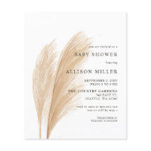 Invitación a Baby Shower de Budget Pampas