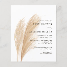 Lámina Invitación a Baby Shower de Budget Pampas