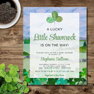Lámina Invitación a Baby Shower de Budget Shamrock