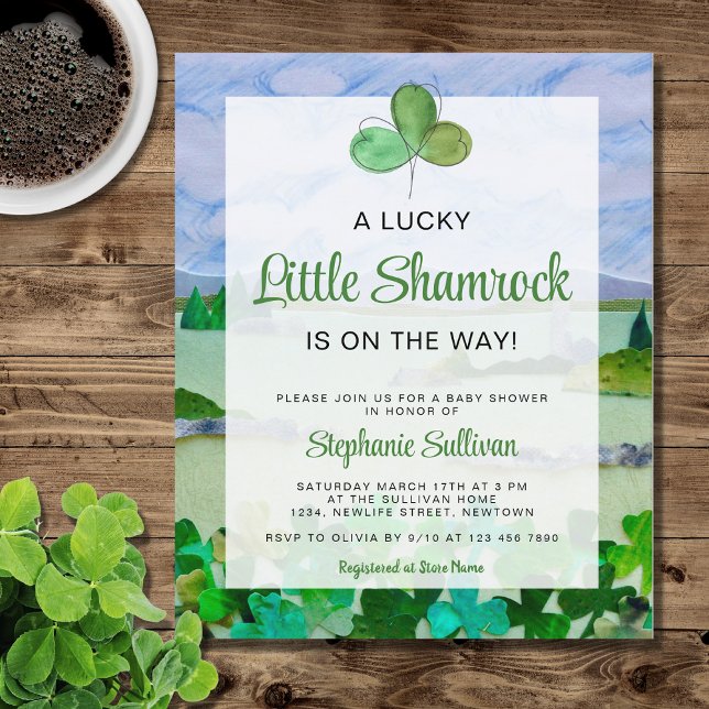 Lámina Invitación a Baby Shower de Budget Shamrock (Subido por el creador)