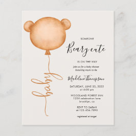 Lámina Invitación a Baby Shower de Budget Someone Beary C