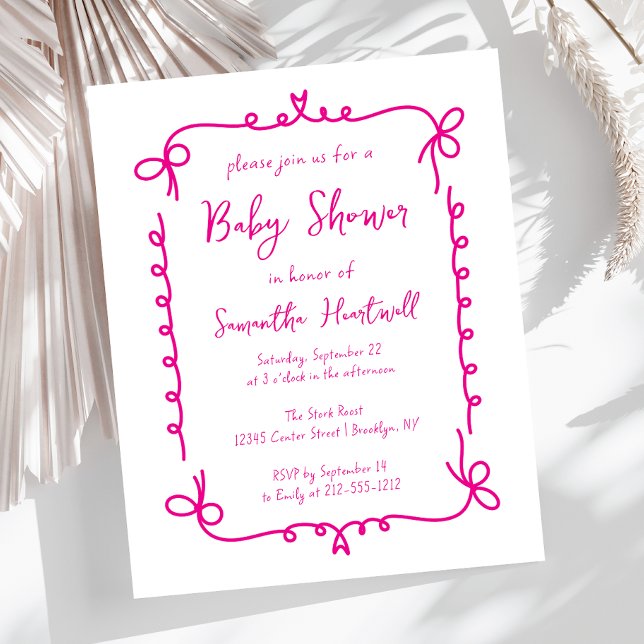 Lámina Invitación a Baby Shower de Chica con mano de colo (Subido por el creador)