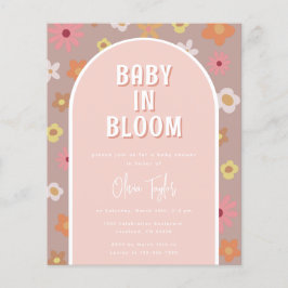 Lámina Invitación a Baby Shower de Chica de Bloom con pre