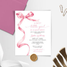 Invitación a Baby Shower de Chica dulce de color r