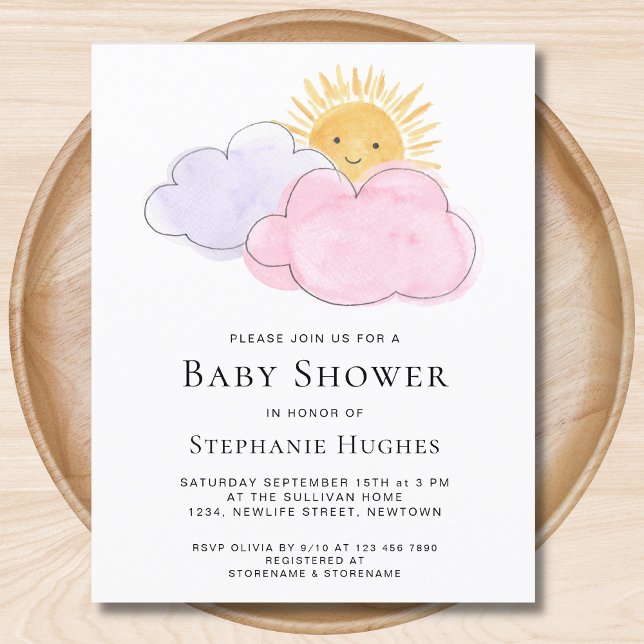Lámina Invitación a Baby Shower de Chicas de nubes presup (Subido por el creador)