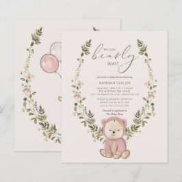 Lámina Invitación a Baby Shower de Chicas rosados de osit