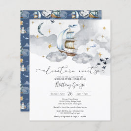 Lámina Invitación a baby shower de fantasía náutica - Pre