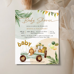 Lámina Invitación a Baby Shower de Fiesta único de la jun