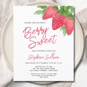 Lámina Invitación a Baby Shower de Fresa dulce de Berry P