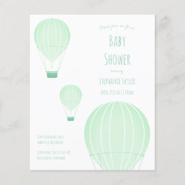 Lámina Invitación a Baby Shower de globo aerostático de p