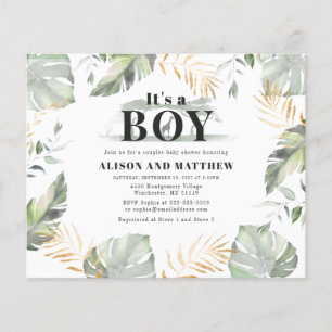 Lámina Invitación a Baby Shower de Jungle Safari Rustic