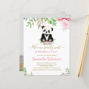 Lámina Invitación a Baby Shower de la foto del Chica rosa