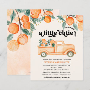 Lámina Invitación a Baby Shower de Naranja pequeño de pre