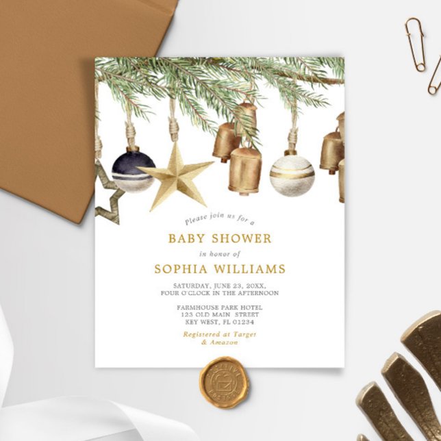 Lámina Invitación a Baby Shower de Navidades de invierno  (Subido por el creador)