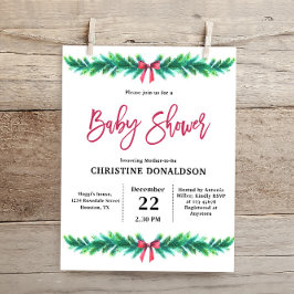 Lámina Invitación a Baby Shower de Navidades de presupues