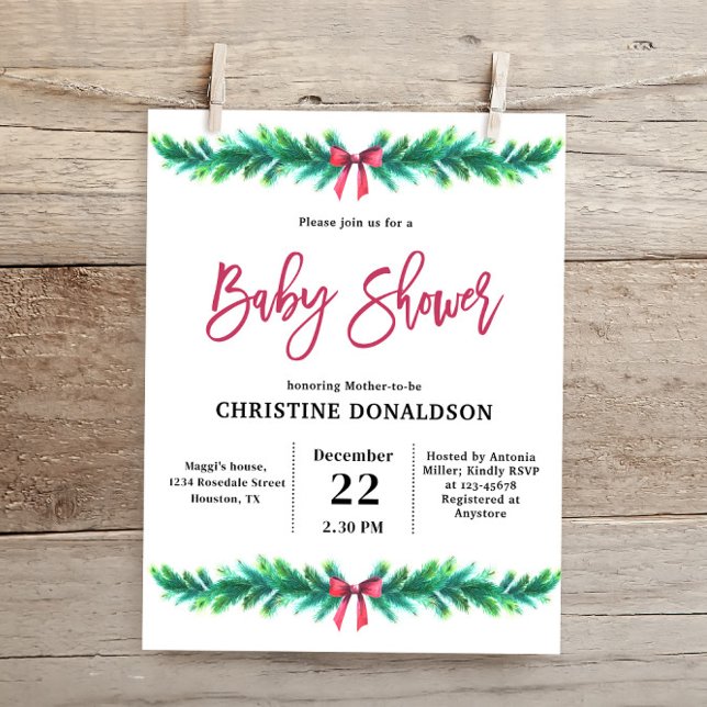 Lámina Invitación a Baby Shower de Navidades de presupues (Subido por el creador)