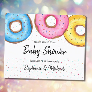 Lámina Invitación a Baby Shower de Parejas de Donuts Pres