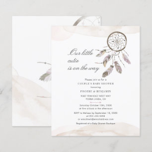 Lámina Invitación a Baby Shower de Parejas de Moda Boho d