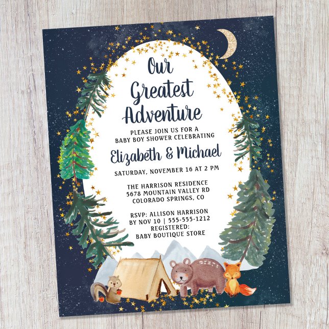 Lámina Invitación a Baby Shower de Parejas de Woodland Pr (Subido por el creador)