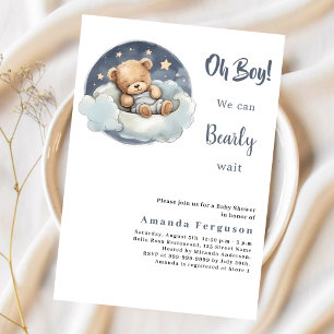 Lámina Invitación a Baby Shower de Teddy Oso
