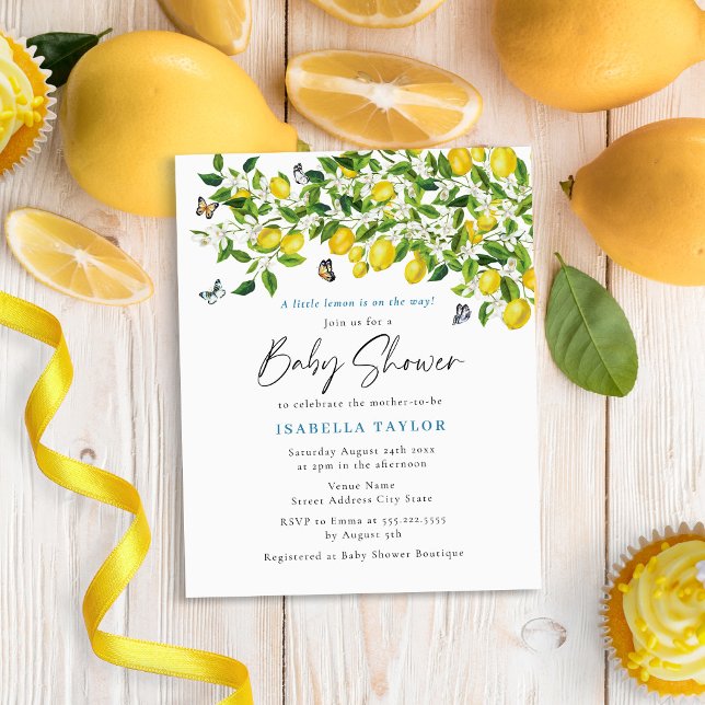 Lámina Invitación a Baby Shower de verano de verano de li (Subido por el creador)