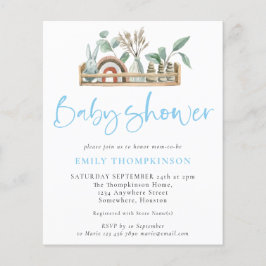 Lámina Invitación a Baby Shower del Boho Shelf Toys Boy
