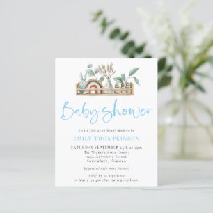 Lámina Invitación a Baby Shower del Boho Shelf Toys Boy