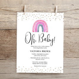 Lámina Invitación a Baby Shower del Chica arcoiris presup