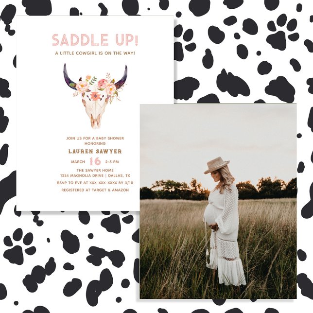 Lámina Invitación a Baby Shower del Chica de fotografía o (Subido por el creador)