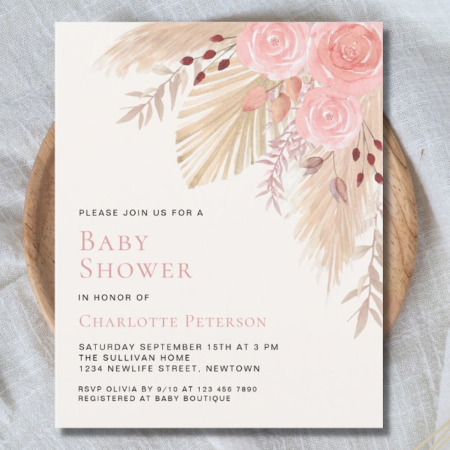Lámina Invitación a Baby Shower del Chica de Grass Budget (Subido por el creador)
