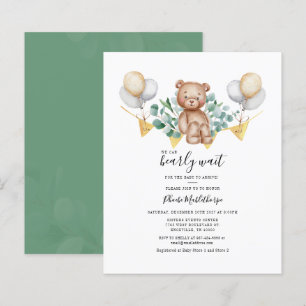 Lámina Invitación a Baby Shower del Oso de Eucalyptus Pre