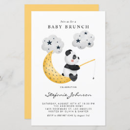Lámina Invitación a Baby Shower del panel de pesca de col