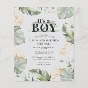 Lámina Invitación a Baby Shower del Safari de la Jungla B