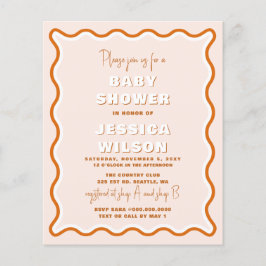 Lámina Invitación a Baby Shower neutral en relación con e