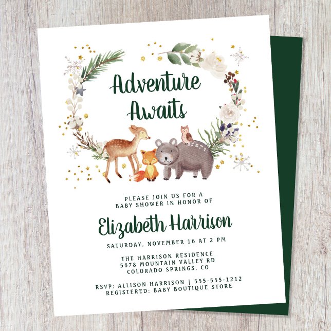 Lámina Invitación a Baby Shower para animales Woodland de (Subido por el creador)