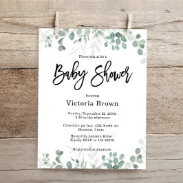 Lámina Invitación a Baby Shower para la ecologización del