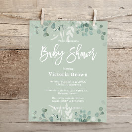 Lámina Invitación a Baby Shower para la ecologización del